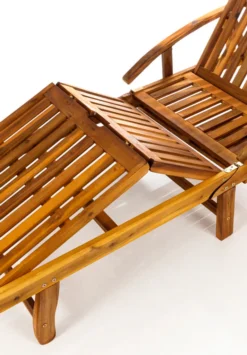 CHILLROI Verstellbare Sonnenliege Mit Beistelltisch - Akazienholz Gartenliege -Stil Beet Verkaufsgeschäft 1dc8354474e3e7fba3ef644caeede372
