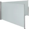 Tectake Aluminium Doppel Seitenmarkise Ausziehbar Mit Aufrollmechanismus - 200 X 600 Cm, Grau