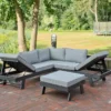Alu Lounge Set 3tlg. Sitzgruppe Sitzgarnitur Gartengarnitur Möbel Garten Sofa