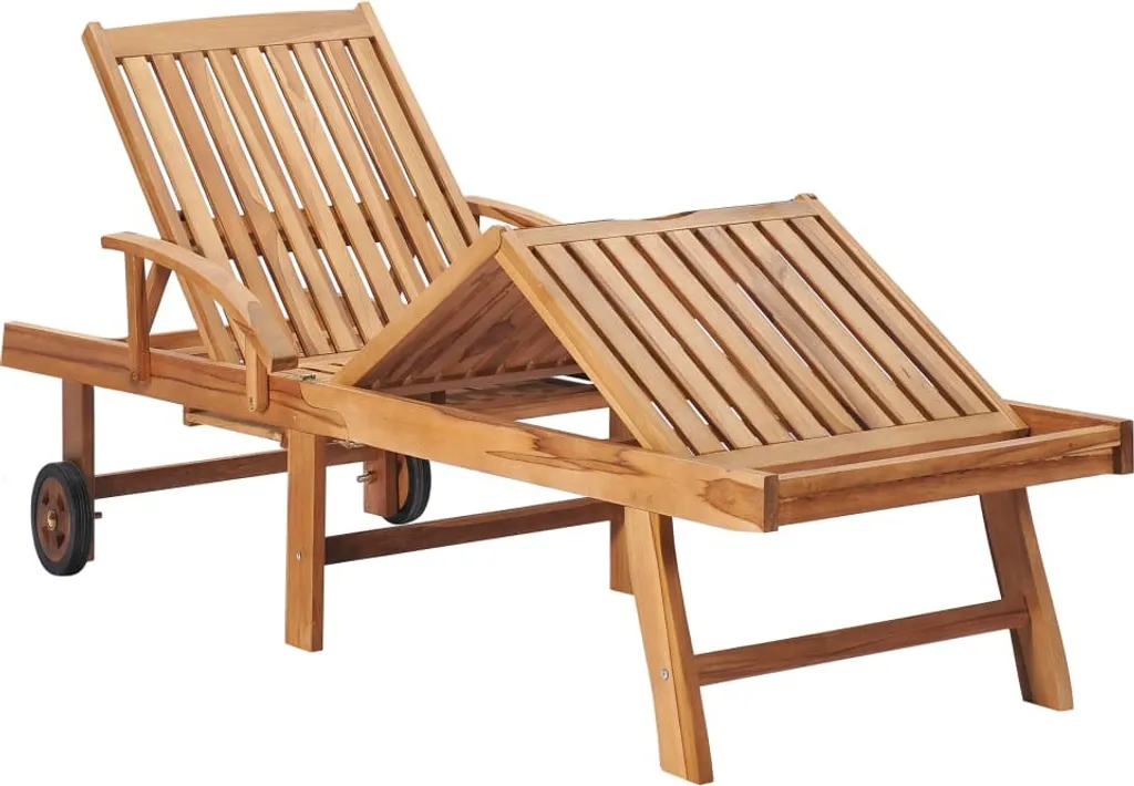 VidaXL Sonnenliegen 2 Stk. Massivholz Teak 4 VidaXL Sonnenliegen 2 Stk. Massivholz Teak - Image 4