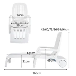 COSTWAY Sonnenliege Gartenliege, Strandliege 5 Stufen Verstellbar, Terrassenliege Gartenmöbel, Relaxliege Für Pool, Garten, Hinterhof -Stil Beet Verkaufsgeschäft 1fe5a00d479849de0671b97022e5e7b8