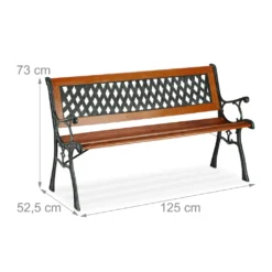 Relaxdays Gartenbank Holz & Gusseisen -Stil Beet Verkaufsgeschäft 219af82e9d70423baa25a0566f0134eb