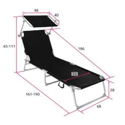 Tectake Gartenliege 4-stufig - Schwarz -Stil Beet Verkaufsgeschäft 21f2b17f61df1e4ba562a4982319fad6