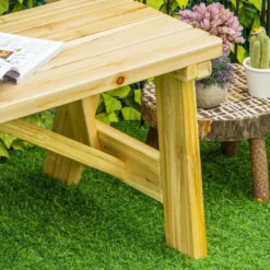 Outsunny Gartenbank 2-Sitzer Parkbank Aus Holz Sitzbank Bis 220 Kg Bank Terrassenbank Mit Rückenlehnen Gartenmöbel Massivholz 116 X 56 X 80 Cm -Stil Beet Verkaufsgeschäft 22ae64824d4cf24f82f537871e8f725c