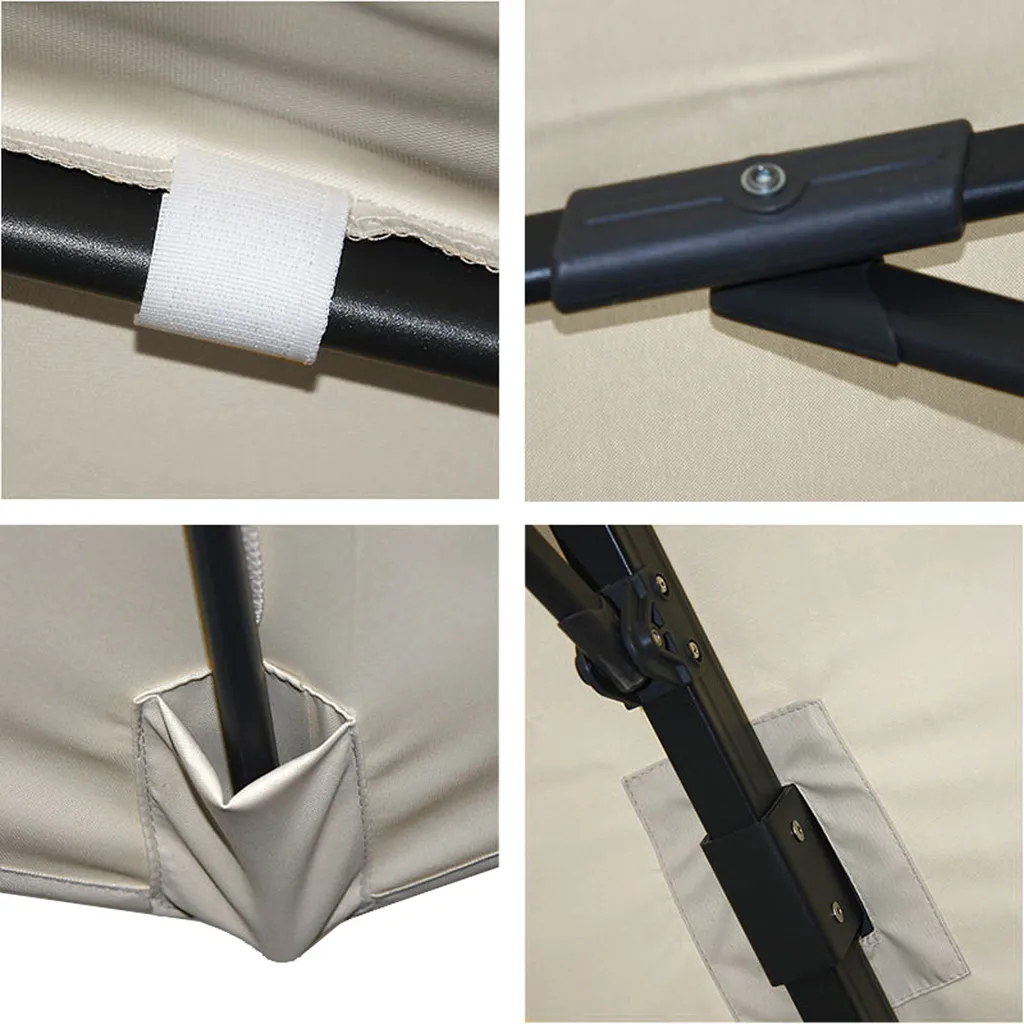 Gastronomie-Ampelschirm MCW-A96, 3,5x3,5m (Ø4,95m) Polyester/Alu 25kg Creme-grau Mit Ständer, Drehba 4 Gastronomie-Ampelschirm MCW-A96, 3,5x3,5m (Ø4,95m) Polyester/Alu 25kg Creme-grau Mit Ständer, Drehba - Image 4