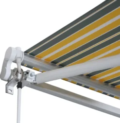 Outsunny Markise Gelenkarmmarkise Sonnenschutz Handkurbel Balkon Alu Gelb+Grau 3,5x2,5m -Stil Beet Verkaufsgeschäft 22f5f97a0e208dce752cebde9bfc9460