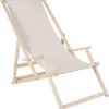 Mucola Strandliege Holz Liegestuhl Gartenliege Sonnenliege Strandstuhl Faltliege Freizeitliege Terassenliege Balkonliege Campingliege