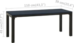 VidaXL Gartenbank 110 Cm Stahl Und WPC Schwarz -Stil Beet Verkaufsgeschäft 2340fdee0a5bed9fa983bcbfbc797eb3