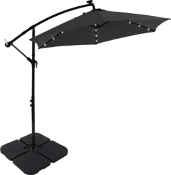 Mucola Schirmständer 60 L / 80 Kg 4er Set Ampelschirmständer Outdoor Schirmgewicht Bodenkreuz Sonnenschirmständer Schirmhalter Schirmfuß Wasser Sand Gefüllt Garten -Stil Beet Verkaufsgeschäft 23af1040969faed74f62610e2e574d5a