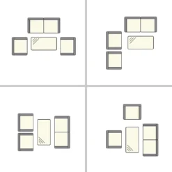 MeXo Gartenmöbel Set Lounge Set Polyrattan Lounges 4-teile Für 3-4 Personen Garten & Balkon Sitzmöbel-Set Schwarz -Stil Beet Verkaufsgeschäft 23d7cc3b69dfeadaf92e75ccc61a7b93