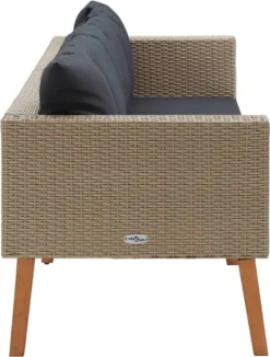 VidaXL 3-Sitzer-Gartensofa Mit Auflagen Poly Rattan Beige -Stil Beet Verkaufsgeschäft 23dca220884c696dca2a1b539120c586