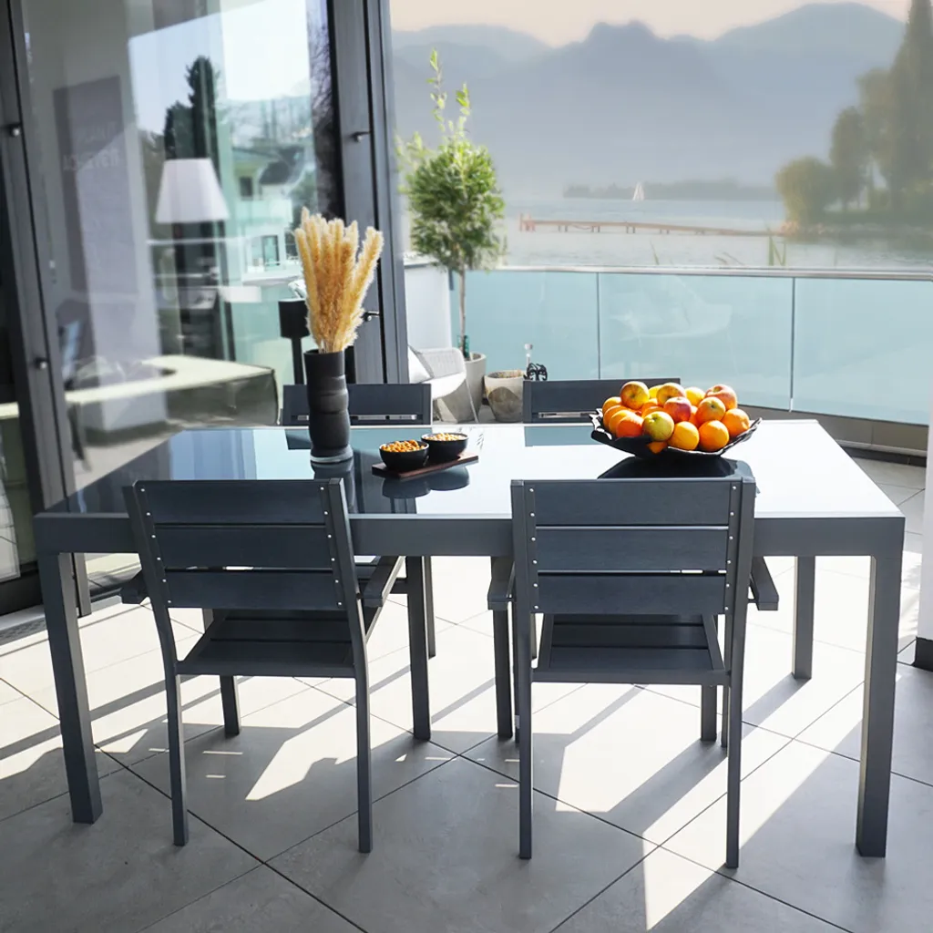 HOME DELUXE - Sitzgruppe SOL MADERA - Set Mit Gartentisch & 2 - 10 Gartenstühlen | Alu Balkonmöbel, Gartengarnitur, Gartenmöbel , Outdoormöbel, Gartensitzgruppe, Gartenlounge 2 HOME DELUXE - Sitzgruppe SOL MADERA - Set Mit Gartentisch & 2 - 10 Gartenstühlen | Alu Balkonmöbel, Gartengarnitur, Gartenmöbel , Outdoormöbel, Gartensitzgruppe, Gartenlounge - Image 2