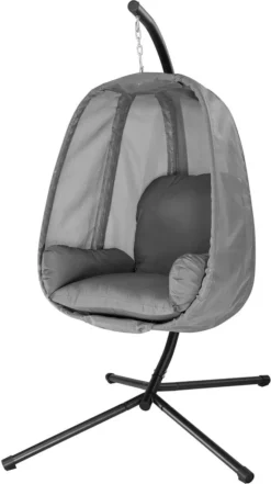 Juskys Hängesessel Lani Mit Gestell & Weicher Sitz- & Rückenkissen + Seitenpolsterung Outdoor & Indoor Max. 160 Kg Garten Korbhängesessel Hängekorb -Stil Beet Verkaufsgeschäft 257c0f38b03934e3fb5d329e0a1a3711