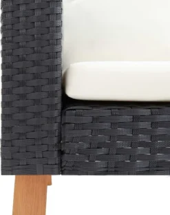 VidaXL 2-Sitzer-Gartensofa Mit Auflagen Poly Rattan Schwarz -Stil Beet Verkaufsgeschäft 258ee3652d7b1205b7cbdf1f428569ef