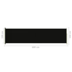 VidaXL Seitenmarkise Ausziehbar 160x600 Cm Schwarz 13 VidaXL Seitenmarkise Ausziehbar 160x600 Cm Schwarz -Stil Beet Verkaufsgeschäft 2870d7c62e49af439f07bbb1194cdb86