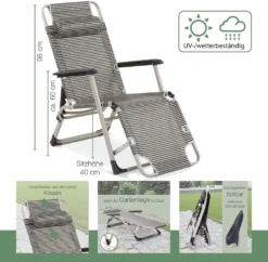 Aktivshop Liegestuhl Aktiv Pro 2in1 -Stil Beet Verkaufsgeschäft 28e8a071975e56c722088de5631790b1