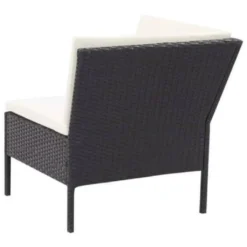 VIDAXL 3-tlg. Garten-Lounge-Set Mit Auflagen Poly Rattan Schwarz -Stil Beet Verkaufsgeschäft 28f04d78b205ae0a9a9b02b2f01d2649