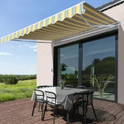 Outsunny Markise Gelenkarmmarkise Sonnenschutz Handkurbel Balkon Alu Gelb+Grau 3,5x2,5m -Stil Beet Verkaufsgeschäft 29c8e3abb28d8a141e863ed5e3643719