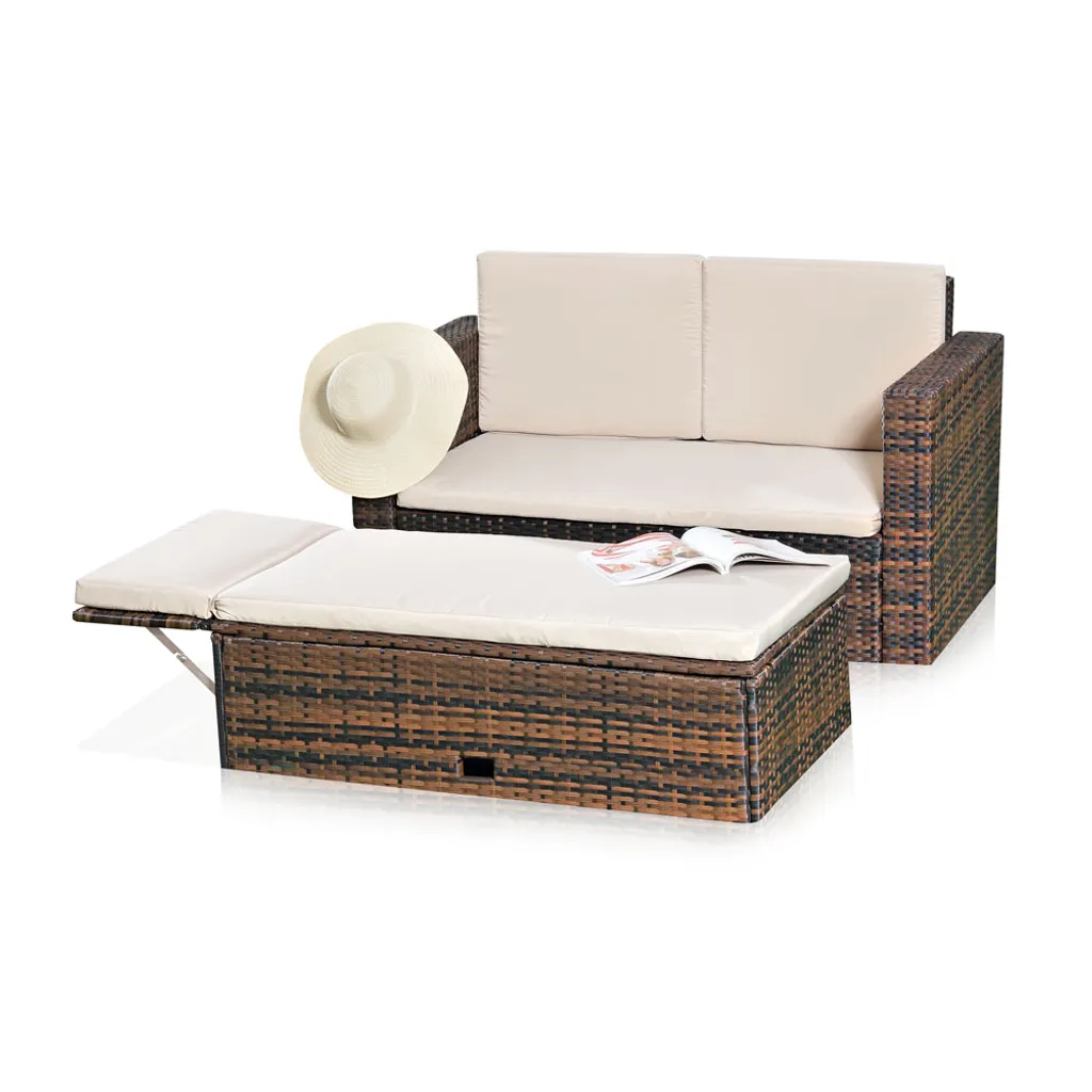 Mucola Polyrattan Gartensofa Lounge Sessel Braun Gartengarnitur Rattansofa Outdoor 1 Mucola Polyrattan Gartensofa Lounge Sessel Braun Gartengarnitur Rattansofa Outdoor