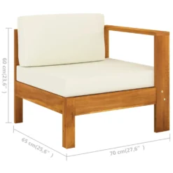 VidaXL 7-tlg. Garten-Lounge-Set Mit Creme Auflagen Massivholz Akazie -Stil Beet Verkaufsgeschäft 2af83528ffc3376468203580d37dd7c3
