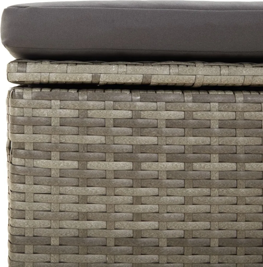 VidaXL Gartensofa 2-Sitzer Mit Kissen Grau Poly Rattan 8 VidaXL Gartensofa 2-Sitzer Mit Kissen Grau Poly Rattan – Bild 8