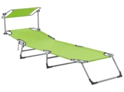 Gartenliege Limettengrün Silber Polyester Mit PVC Beschichtung Stahl Sonnendach Verstellbar In 5 Positionen Für Außenbereich Garten Terrasse -Stil Beet Verkaufsgeschäft 2c525a7b2eca9bc1a8d39e03343f5487
