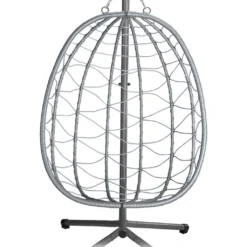 Juskys Hängesessel Aria Mit Kissen - Höhenverstellbar & Faltbar - Polyrattan Hängeschaukel Outdoor & Indoor - Korbhängesessel Silber Bis 130kg -Stil Beet Verkaufsgeschäft 2d69d062b282f45a00a48ba189e72c7d