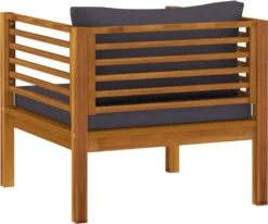 VidaXL Gartenstuhl Mit Dunkelgrauen Kissen Massivholz Akazie 11 VidaXL Gartenstuhl Mit Dunkelgrauen Kissen Massivholz Akazie -Stil Beet Verkaufsgeschäft 2ec65a71718d533eeee8922186872dff