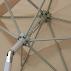 Sonnenschirm Castellammare, Gartenschirm, 2x3m Rechteckig Neigbar, Polyester/Alu 4,5kg Creme -Stil Beet Verkaufsgeschäft 2ec87288eb77a96eec000e1e2d4598d0