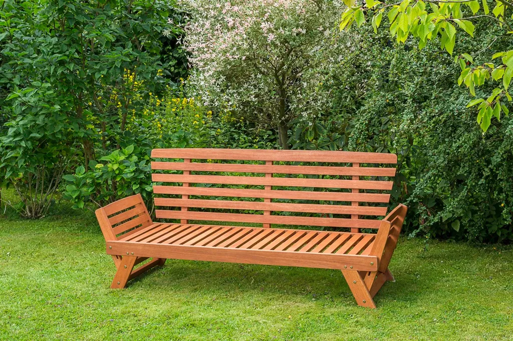 Merxx Gartenbank Mit Sitzkissen Eukalyptus Natur, Rot, Creme 62,5 Cm X 202 Cm X 77 Cm 11 Merxx Gartenbank Mit Sitzkissen Eukalyptus Natur, Rot, Creme 62,5 Cm X 202 Cm X 77 Cm – Bild 11