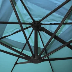 Gastronomie-Ampelschirm MCW-A96, 3x4m (Ø5m) Polyester Alu/Stahl 26kg Türkis Ohne Ständer, Drehbar -Stil Beet Verkaufsgeschäft 319a47bf2adf54f4f5e01aa319df0437