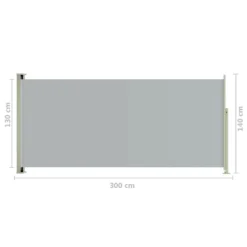 VidaXL Seitenmarkise Ausziehbar 140x300 Cm Grau -Stil Beet Verkaufsgeschäft 31a99ff639ebe8cf24a9ec1104f64f4c