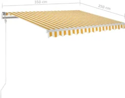 VidaXL Gelenkarmmarkise Automatisch 350x250 Cm Gelb Und Weiß -Stil Beet Verkaufsgeschäft 31c28c78e3bcff45f664c98e643c5c06