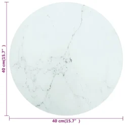 VidaXL Tischplatte Weiß Ø40x0,8 Cm Hartglas In Marmoroptik 7 VidaXL Tischplatte Weiß Ø40x0,8 Cm Hartglas In Marmoroptik -Stil Beet Verkaufsgeschäft 331746a37f400742ed998968e1986b12