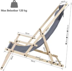 EINFEBEN Liegestuhl Campingstuhl Klappliege Strand Klappbar Sonnenstuhl Holz Sonnenliege Grau 9 EINFEBEN Liegestuhl Campingstuhl Klappliege Strand Klappbar Sonnenstuhl Holz Sonnenliege Grau -Stil Beet Verkaufsgeschäft 338328e12a52d19ba23721be27686cea