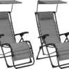 VidaXL Klappbare Liegestühle 2 Stk. Textilene Grau