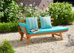 Greemotion Multifunktionsbank Tobago Aus Akazie - Natur, Blau -Stil Beet Verkaufsgeschäft 343c1ff8fd0833102586883d30bd327d