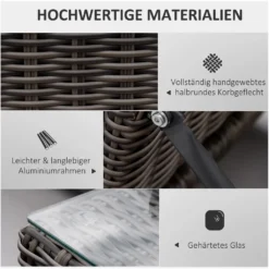 Outsunny Poly-Rattan Sonnenliege 3-tlg. Gartenliege Mit 6-Fach Verstellbarer Rückenlehne Beistelltisch Nackenkissen Gartenmöbel Aluminium Grau 60 X 195 X 91 Cm -Stil Beet Verkaufsgeschäft 343c60e3c3adc26fd8fc20c7d79210cf