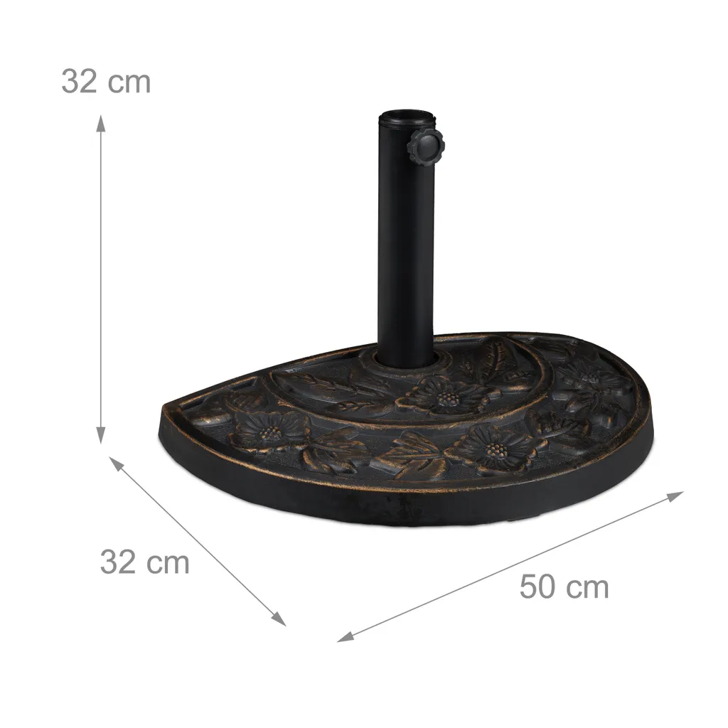 Relaxdays Sonnenschirmständer Halbrund 4 Relaxdays Sonnenschirmständer Halbrund - Image 4