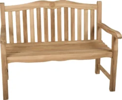 Garden Pleasure Bank ROMANG 2-Sitzer Gartenbank Aus Massivem Teakholz, Unbehandelt, 120 Cm Breit. -Stil Beet Verkaufsgeschäft 3509076e9ceee198af7559301ddc18f7