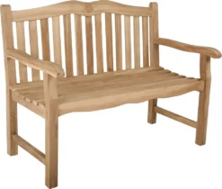 Garden Pleasure Bank ROMANG 2-Sitzer Gartenbank Aus Massivem Teakholz, Unbehandelt, 120 Cm Breit. -Stil Beet Verkaufsgeschäft 3661aa3b4b1ed67888f28fa74f5959a5