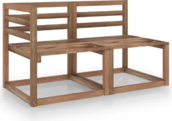 VidaXL 2-tlg. Garten-Lounge-Set Braun Imprägniertes Kiefernholz