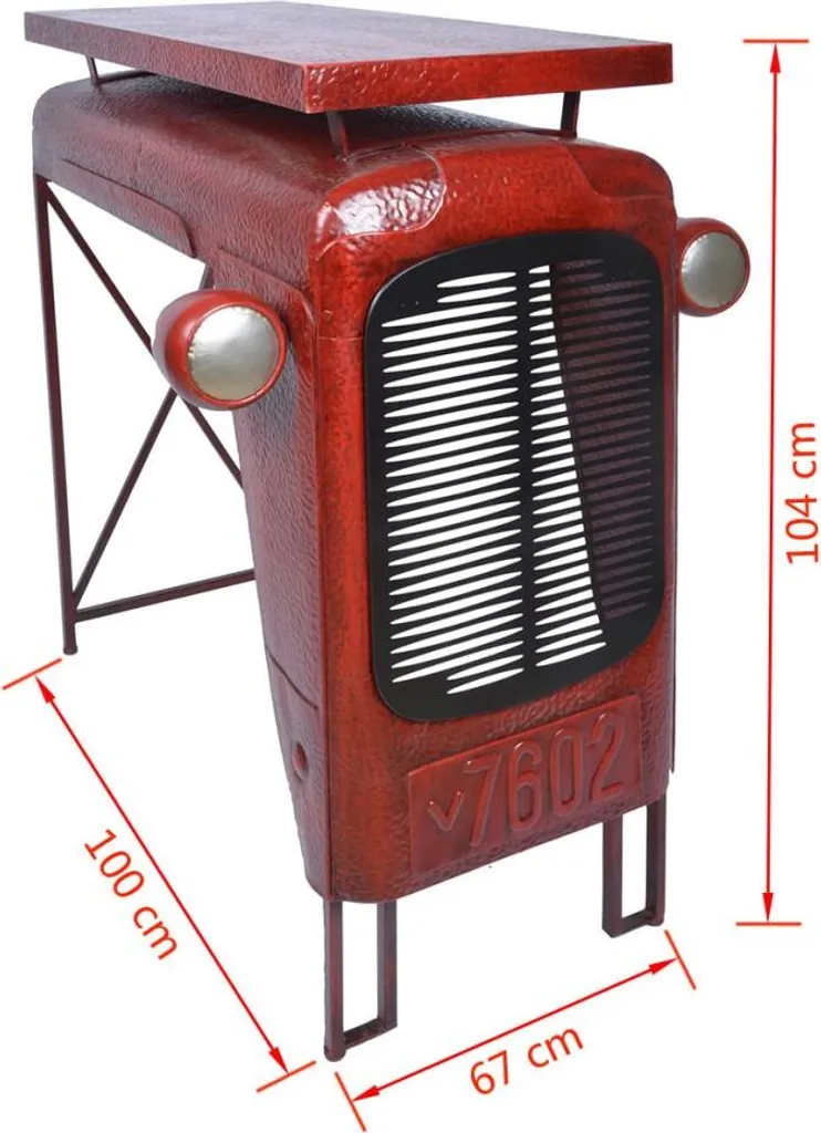 Esschert Design Traktortisch Rot; IH033 6 Esschert Design Traktortisch Rot; IH033 - Image 6