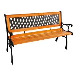 Massivholz Parkbank Gartenbank Metall Pulverbeschichtet Und Hartkunststoff Natur/Schwarz -Stil Beet Verkaufsgeschäft 37f882830e7a198381c8a20c7e939aa0