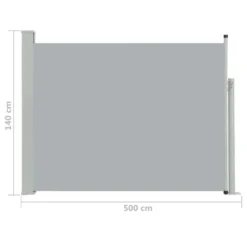 VidaXL Ausziehbare Seitenmarkise 140×500 Cm Grau -Stil Beet Verkaufsgeschäft 383852c2e879041cf5d33cdd96e09b46