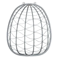 Juskys Hängesessel Aria Mit Kissen - Höhenverstellbar & Faltbar - Polyrattan Hängeschaukel Outdoor & Indoor - Korbhängesessel Silber Bis 130kg -Stil Beet Verkaufsgeschäft 3a4889e39ef14070303cd8323aa57f6f