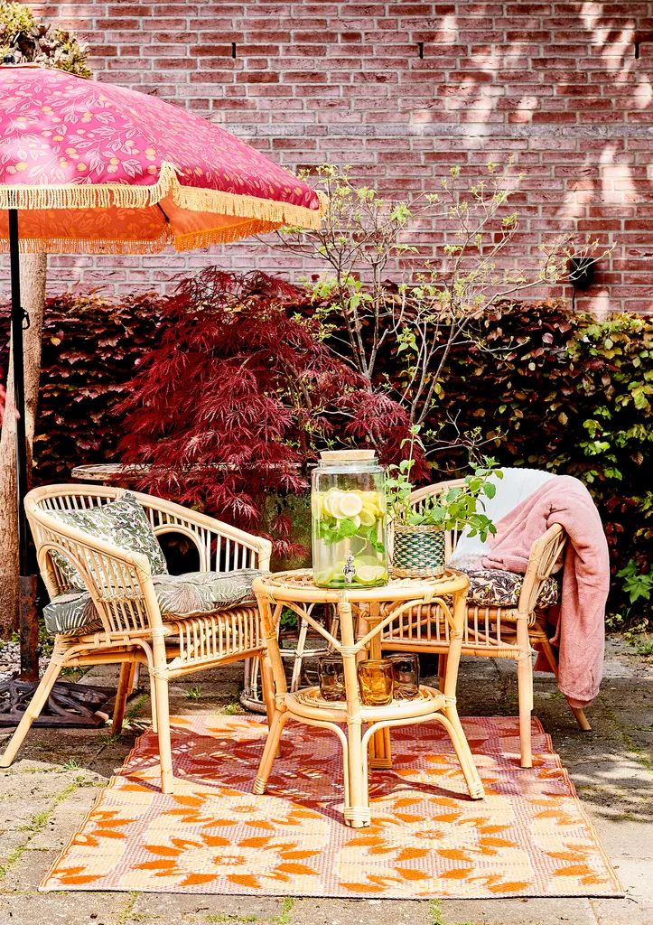 In The Mood Collection Sonnenschirm Berries - H238 X Ø220 Cm - Rosa 8 In The Mood Collection Sonnenschirm Berries - H238 X Ø220 Cm - Rosa – Bild 8