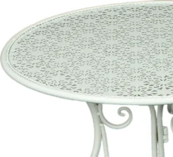 Landhaus Balkon Tisch Rund 60cm Bistrotisch Shabby Look Garten Terrasse Metall -Stil Beet Verkaufsgeschäft 3bfd98b68208013211515381ac784453