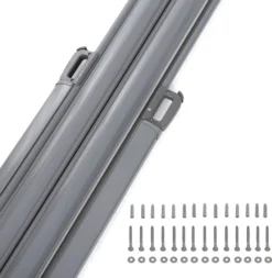 SONGMICS Doppelseitenmarkise, 1,8 X 6 M (H X L), Ausziehbare Seitenmarkise, Sichtschutz, Sonnenschutz, Seitenrollo, Für Balkon, Terrasse Und Garten, Rauchgrau GSA360G -Stil Beet Verkaufsgeschäft 3e45e306ffa3d2289855998a82f67b89