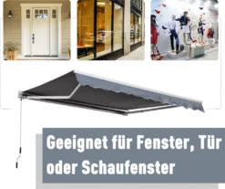 Outsunny Markise Alu-Markise Aluminium-Gelenkarm-Markise Sonnenschutz Balkon -Stil Beet Verkaufsgeschäft 3e6fc5eafd8bb4a37861166d5b55cc3c